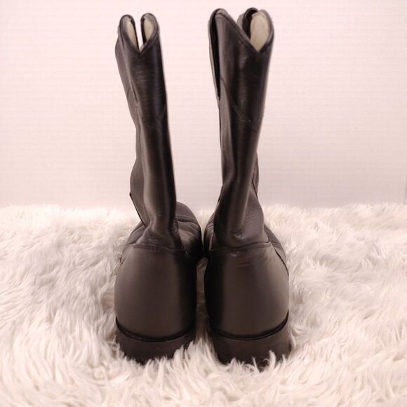Justin black leather womens ROPER Western Cowgirl Boots Sz 5 1/2 D 3702Y - Picture 4 of 8